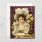 Vintag Valentine CC0348 Postkarte (Vorne/Hinten)