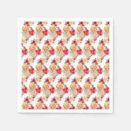 Vintag Valentine Cherub Angel Be Meine Liebe Serviette