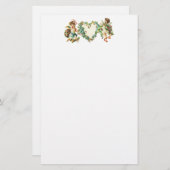 Vintag Valentine Cherubs Briefpapier (Vorne/Hinten)