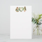 Vintag Valentine Cherubs Briefpapier (Stehend Vorderseite)