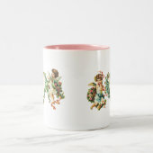 Vintag Valentine Cherubs Zweifarbige Tasse (Mittel)