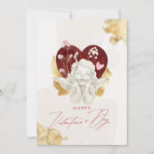 Vintag Valentine Cupid Angel Feiertagskarte (Vorderseite)