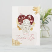 Vintag Valentine Cupid Angel Feiertagskarte (Stehend Vorderseite)