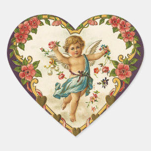 Vintag Valentine Cupid Stickers