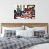 Vintag Valentine Diner Interior Leinwanddruck (Insitu (Schlafzimmer))