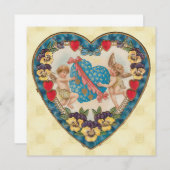 Vintag Valentine Einladung (Vorne/Hinten)