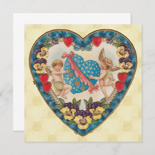 Vintag Valentine Einladung (Vorne/Hinten)