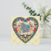 Vintag Valentine Einladung (Stehend Vorderseite)