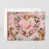 Vintag Valentine Feiertagspostkarte (Vorne/Hinten)