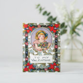 Vintag Valentine Feiertagspostkarte (Stehend Vorderseite)