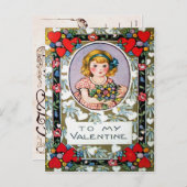 Vintag Valentine Feiertagspostkarte (Vorne/Hinten)