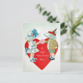 Vintag Valentine Feiertagspostkarte (Stehend Vorderseite)