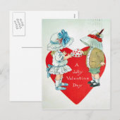 Vintag Valentine Feiertagspostkarte (Vorne/Hinten)