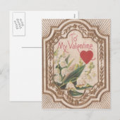 Vintag Valentine Feiertagspostkarte (Vorne/Hinten)