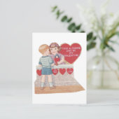 Vintag Valentine Feiertagspostkarte (Stehend Vorderseite)