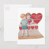 Vintag Valentine Feiertagspostkarte (Vorne/Hinten)