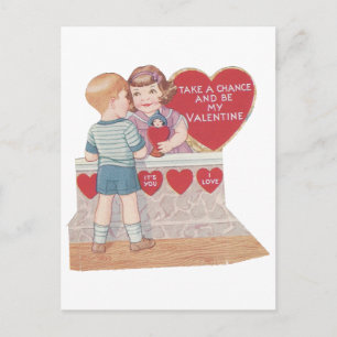 Vintag Valentine Feiertagspostkarte