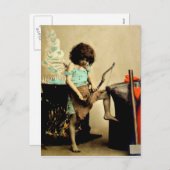 Vintag Valentine Feiertagspostkarte (Vorne/Hinten)