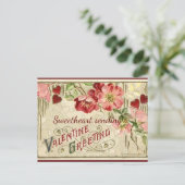 Vintag Valentine Greeting Feiertagspostkarte (Stehend Vorderseite)
