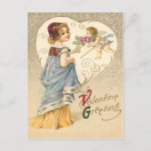 Vintag Valentine Gruß Postkarte (Vorderseite)