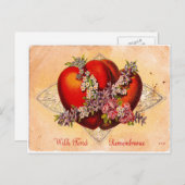 Vintag Valentine Hearts Feiertagspostkarte (Vorne/Hinten)