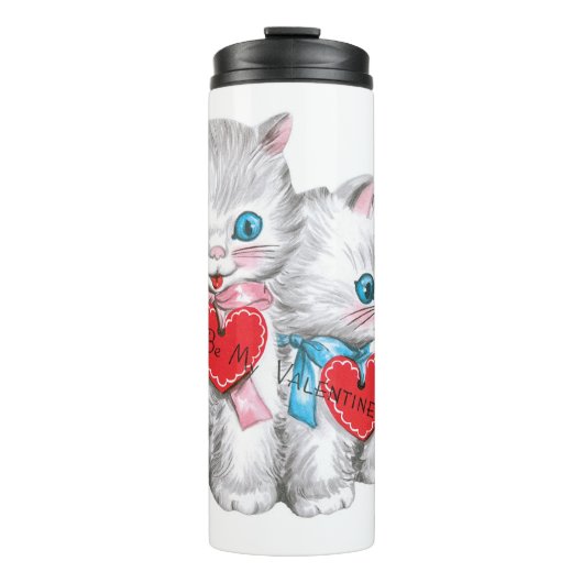 Vintag Valentine individuelle Name tumbler Thermosbecher (Vorderseite)