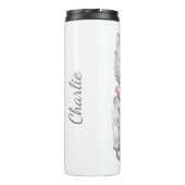 Vintag Valentine individuelle Name tumbler Thermosbecher (Rückseite)
