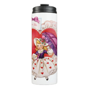 Vintag Valentine individuelle Name tumbler Thermosbecher