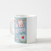 Vintag Valentine Kaffeetasse (Vorderseite Links)