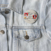 Vintag Valentine Kinder Niedliche Farbenfrohe Kuns Button (Beispiel)