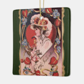 Vintag Valentine Lady Keramikornament (Links)