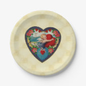 Vintag Valentine Pappteller (Vorderseite)