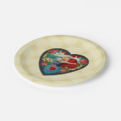 Vintag Valentine Pappteller (Schrägansicht)