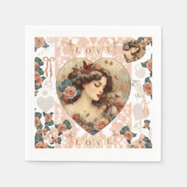 Vintag Valentine Party Paper Napkin Serviette
