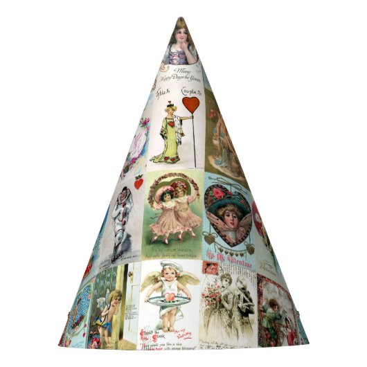 Vintag Valentine Partyhütchen (Vorderseite)