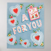 Vintag Valentine Poster (Vorne)