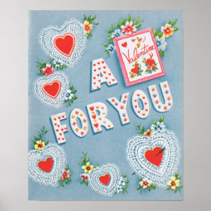 Vintag Valentine Poster