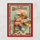 Vintag Valentine Postkarte (Vorderseite)