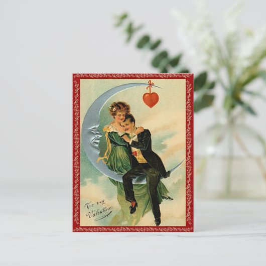 Vintag Valentine Postkarte (Stehend Vorderseite)