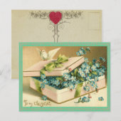 Vintag Valentine Postkarte (Vorne/Hinten)