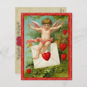 Vintag Valentine Postkarte (Vorne/Hinten)
