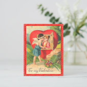 Vintag Valentine Postkarte (Stehend Vorderseite)