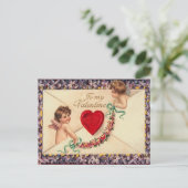 Vintag Valentine Postkarte (Stehend Vorderseite)
