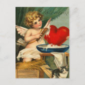 Vintag Valentine Postkarte (Vorderseite)
