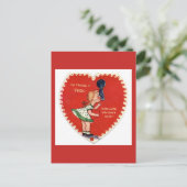 Vintag Valentine Postkarte (Stehend Vorderseite)