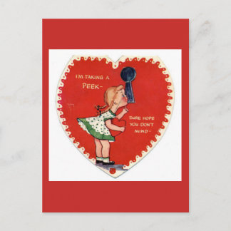 Vintag Valentine Postkarte
