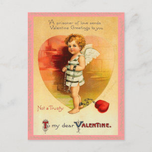 Vintag Valentine Postkarte