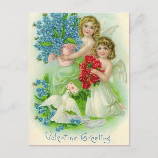 Vintag Valentine Postkarte (Vorderseite)