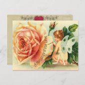 Vintag Valentine Postkarte (Vorne/Hinten)