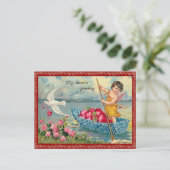 Vintag Valentine Postkarte (Stehend Vorderseite)